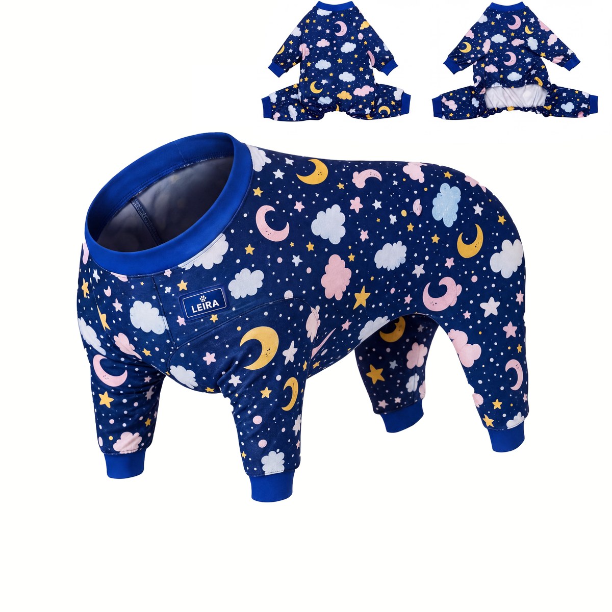 The dog pyjamas photographed alone on a white background
